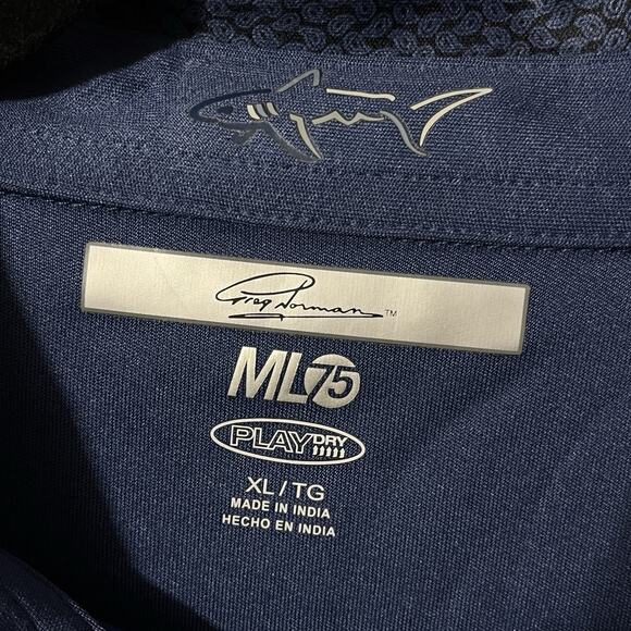 Golf Shirts Lot of 3 Extra Large Heat Gear Green Blue Stripe 2 Greg Norman - Picture 8 of 16